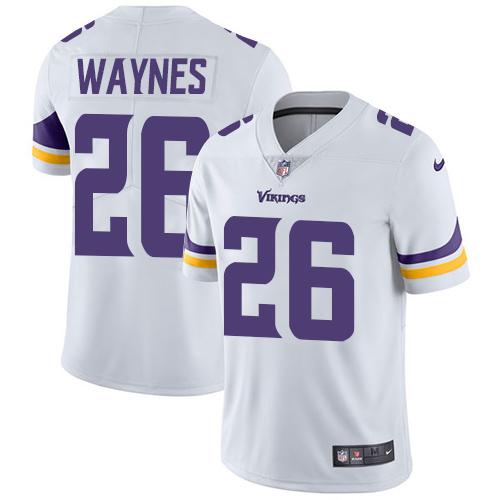 Men 2019 Minnesota Vikings 26 Waynes white Nike Vapor Untouchable Limited NFL Jersey